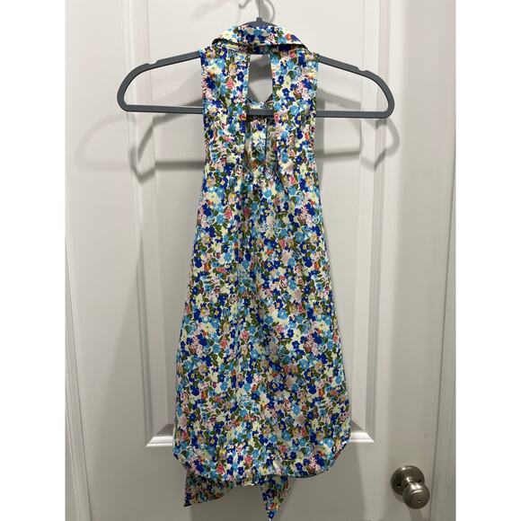 Maeve Anthropologie Floral Tie Front Sleeveless Women's Top Sz Small - Picture 9 of 11